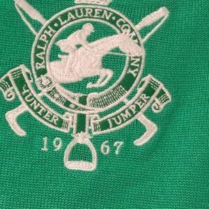 Ralph Lauren Emerald cotton dress with Emblem